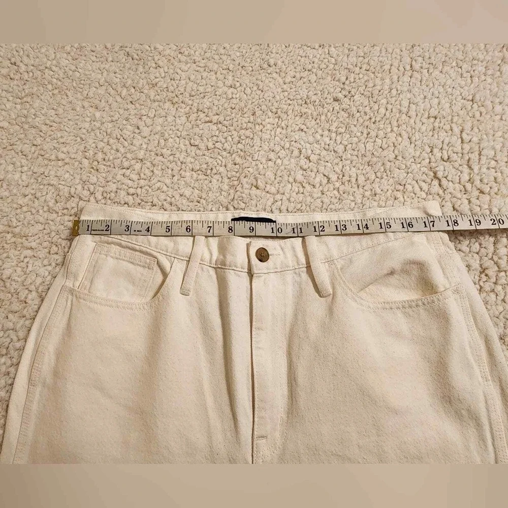 J. Crew wide flared leg cream Relaxed jeans‎ size 32 new!!